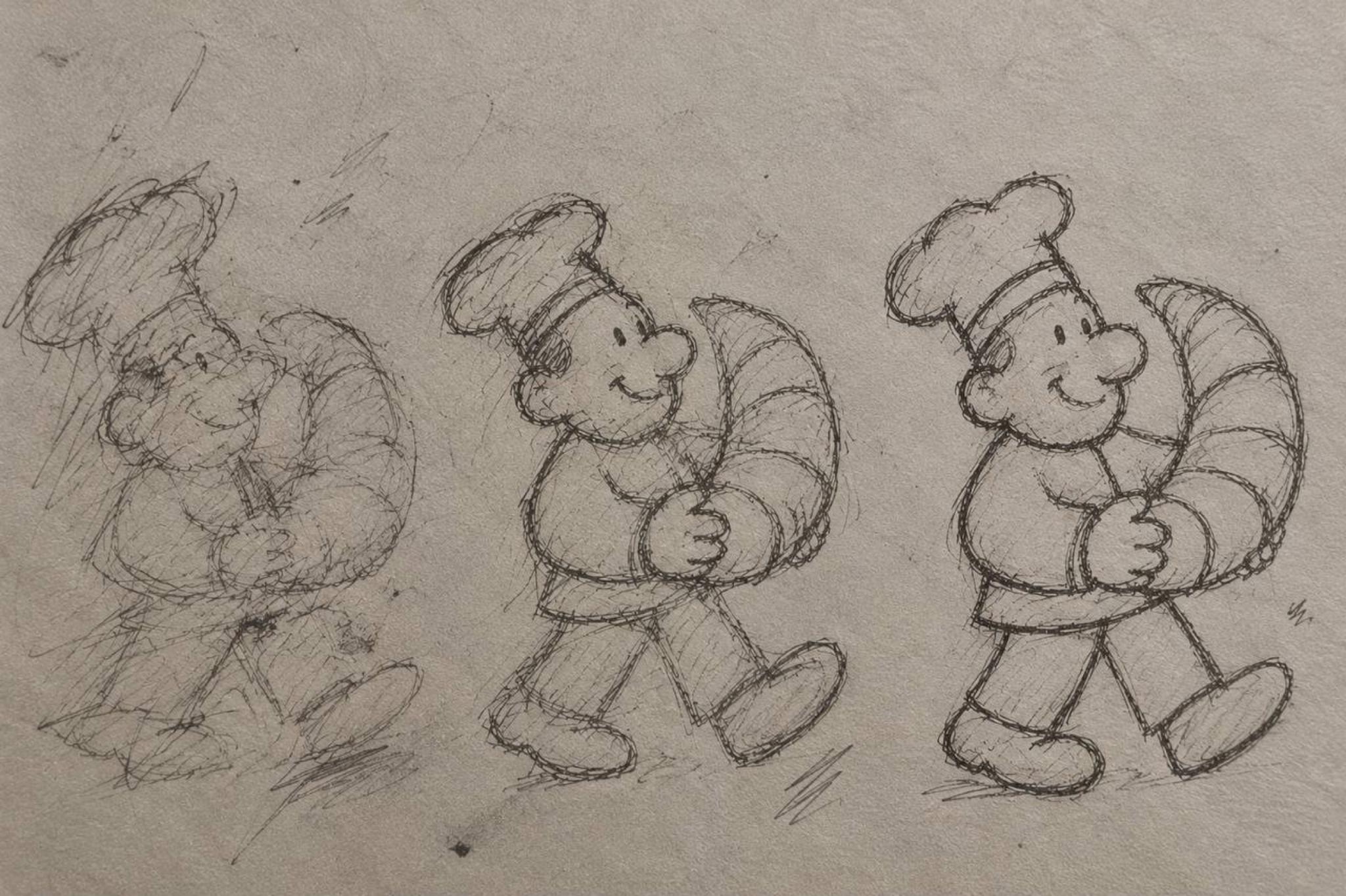 CRO DÄM — эскизы маскота, процесс разработки