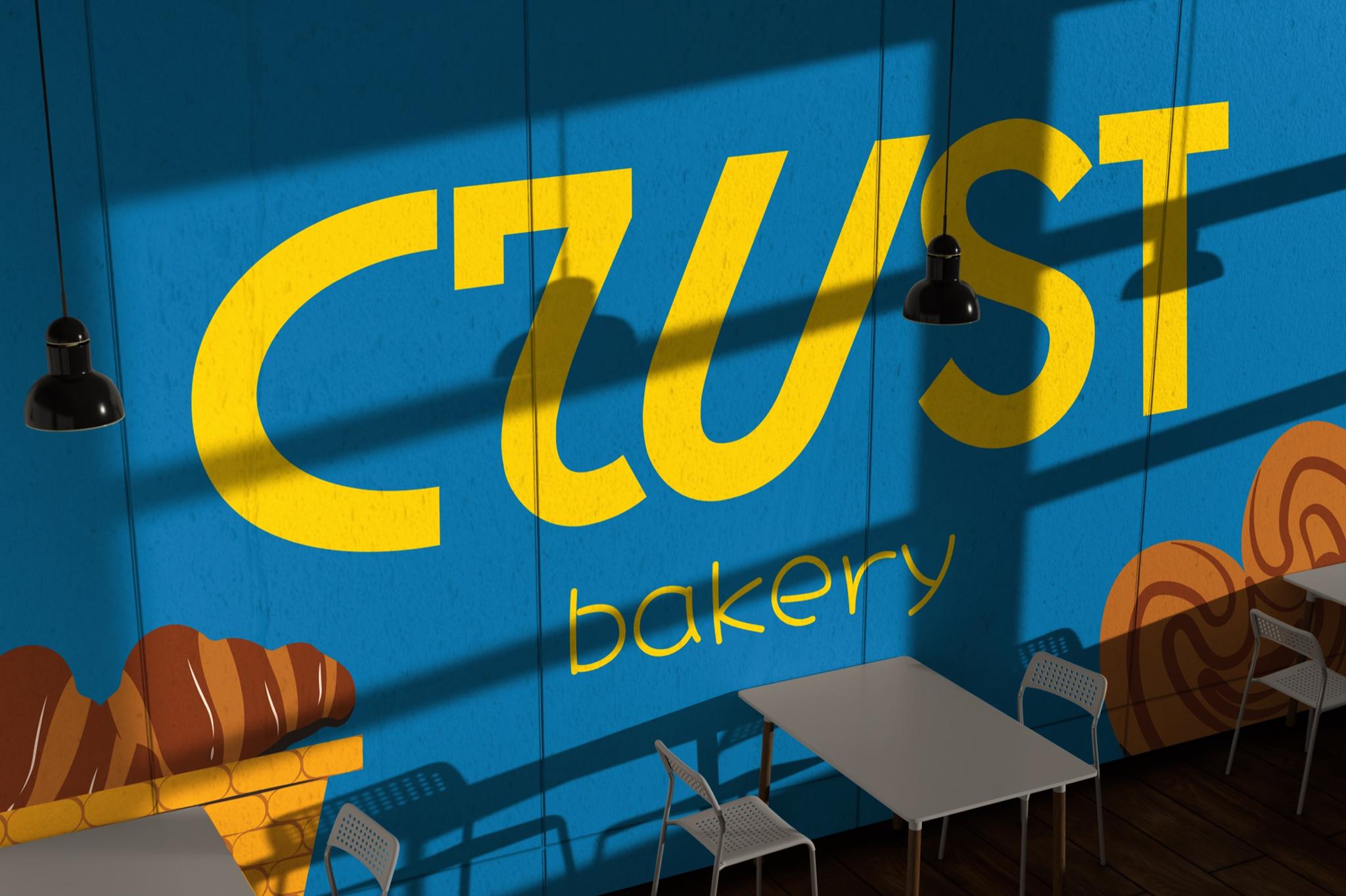 CRUST BAKERY — типографический wordmark