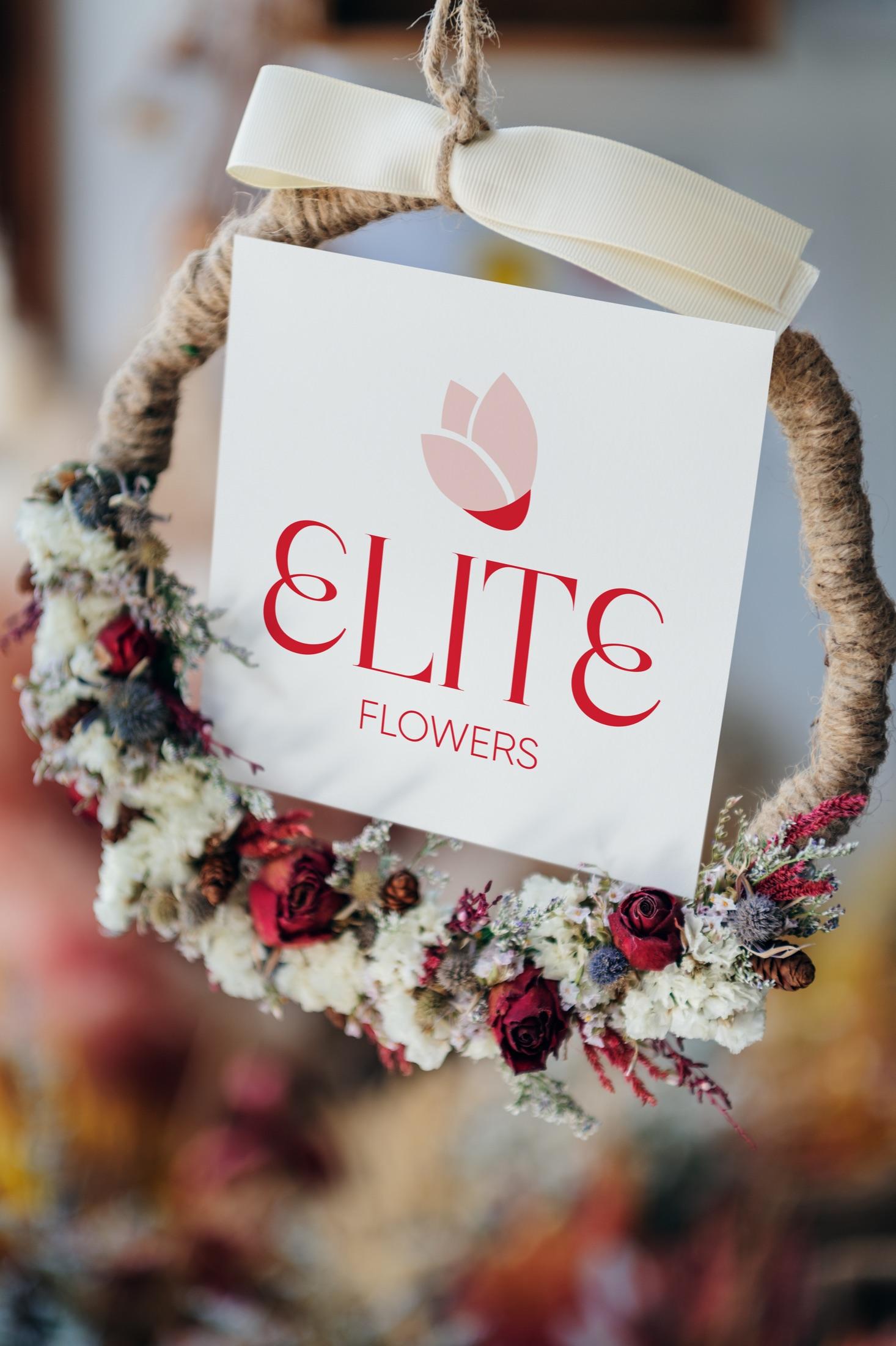 ELITE FLOWERS — типографика и цвет