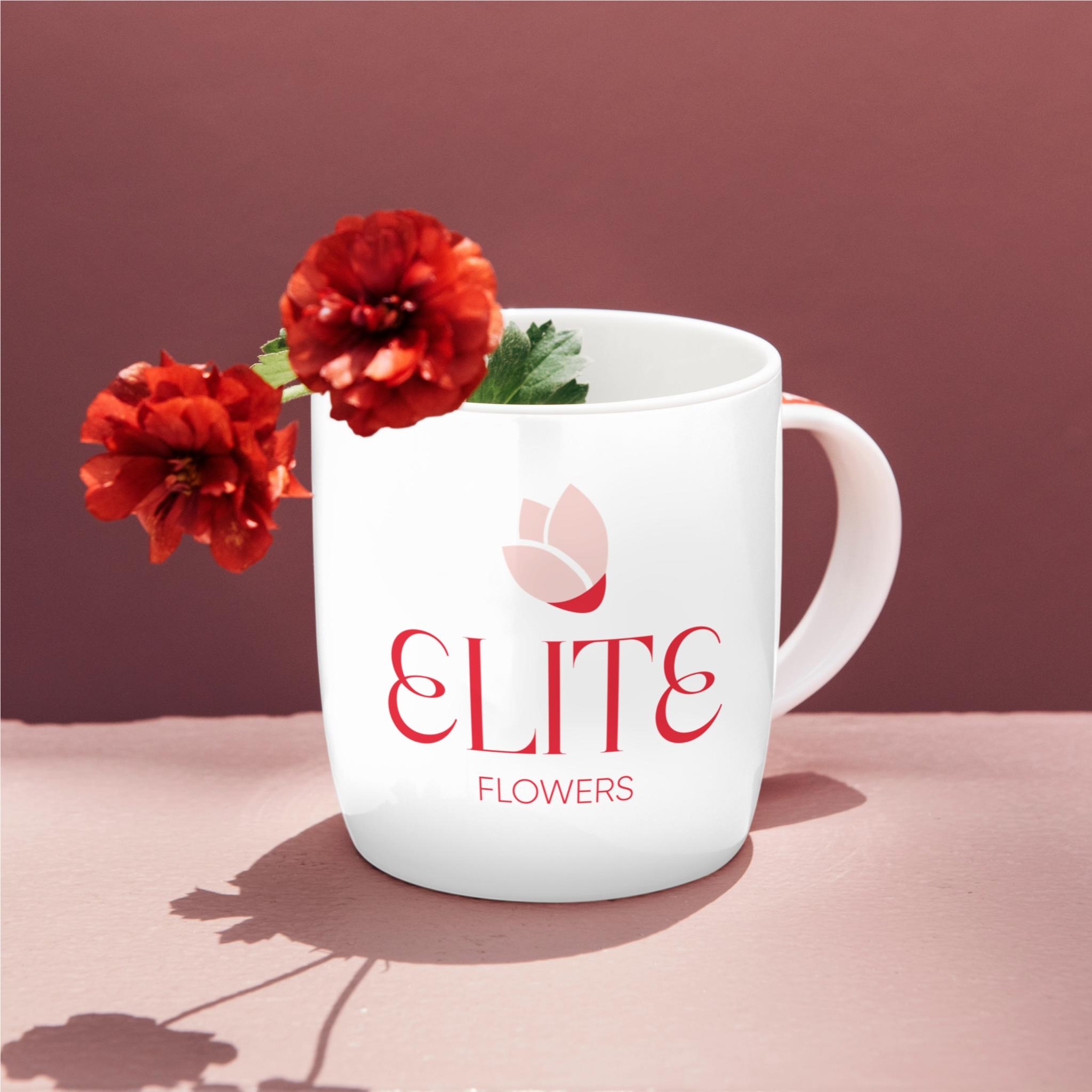 ELITE FLOWERS — логотип и буквоформы